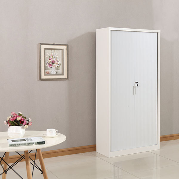 White Roll-up Door File Cabinet
