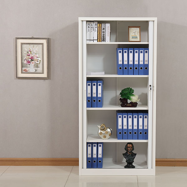 White Roll-up Door File Cabinet